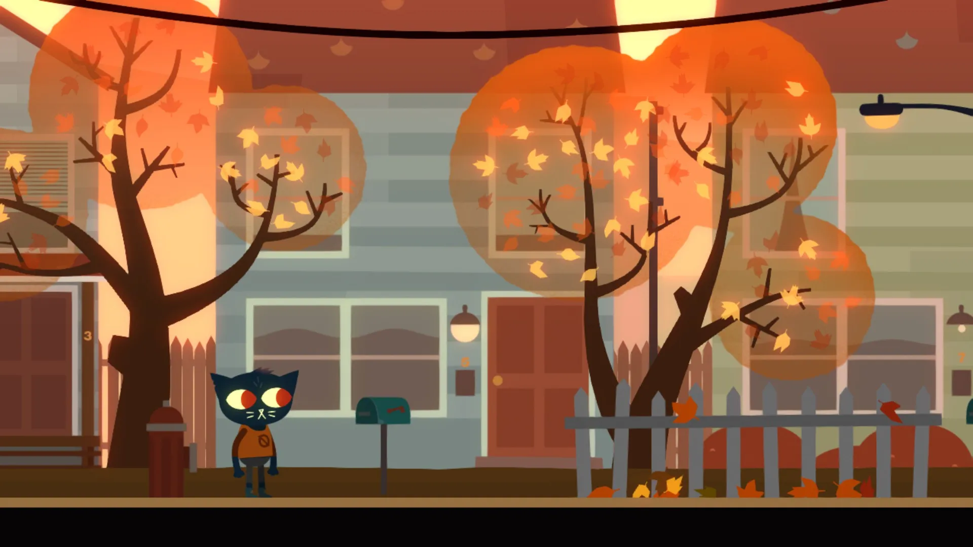 Mae from the video game Night in the Woods standing in a street