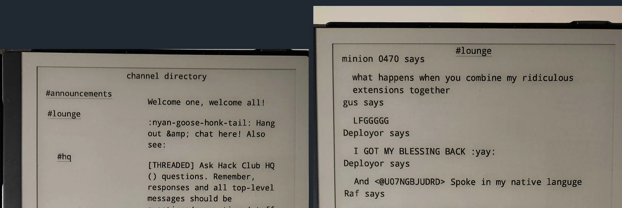 Slack for the Remarkable e-ink tablet!