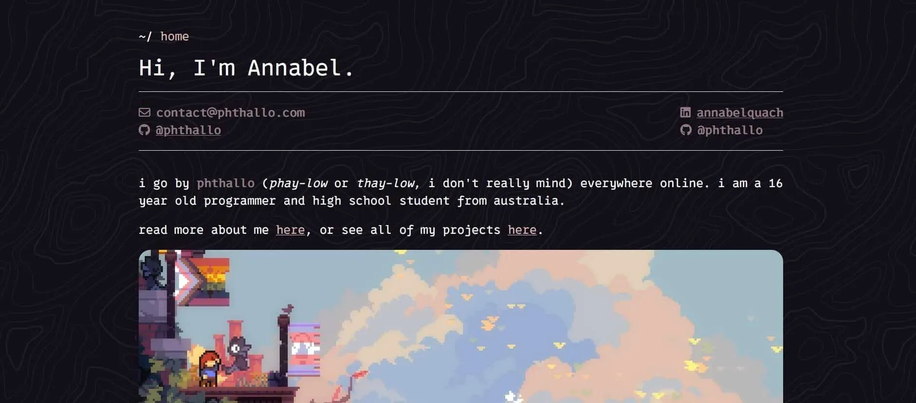 A slightly more professional personal website.